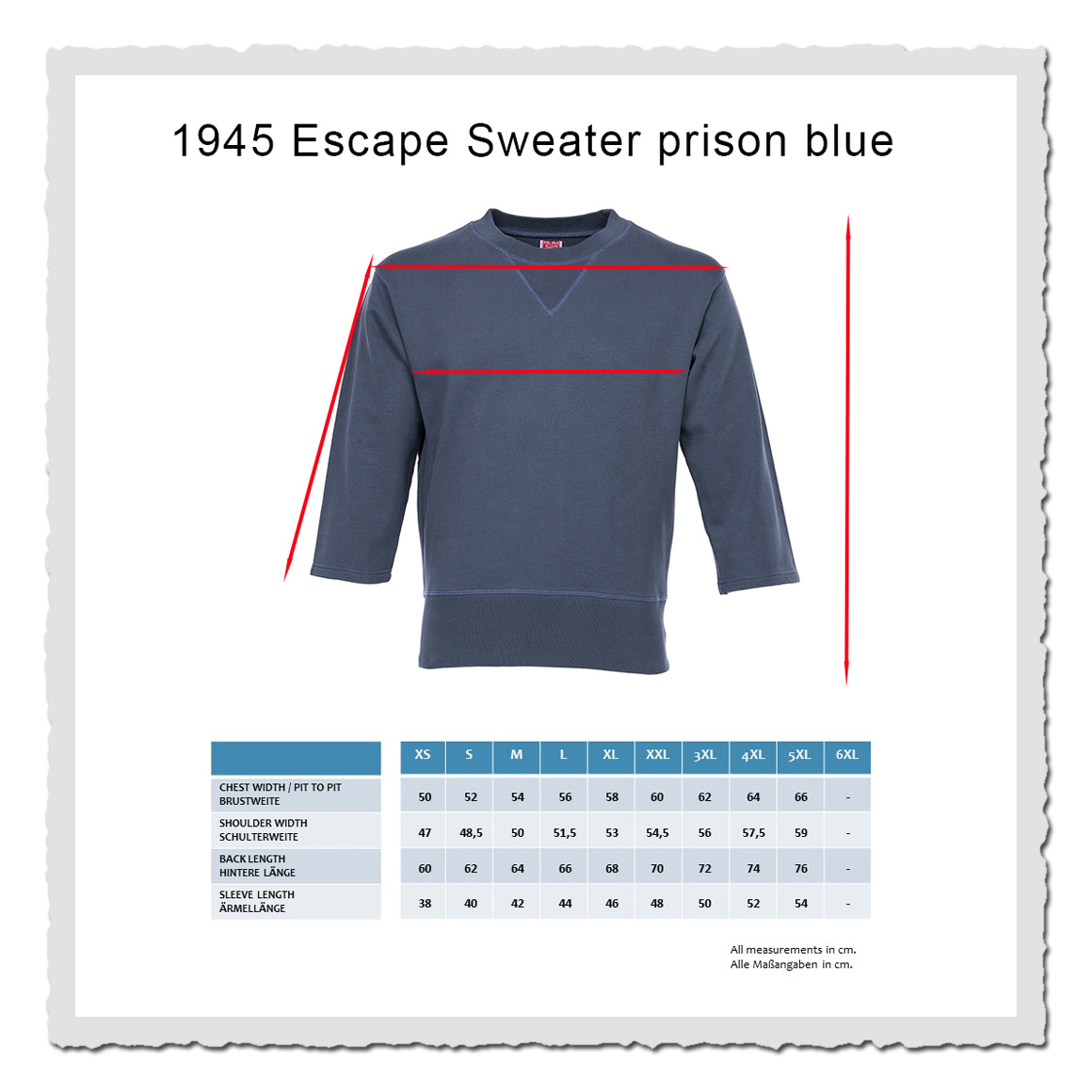 1945 Escape Sweater prison blue