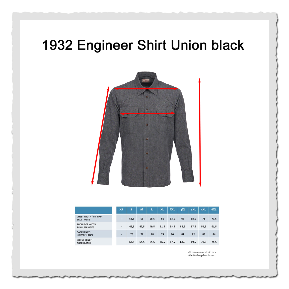 1932 Engineer Shirt Union black