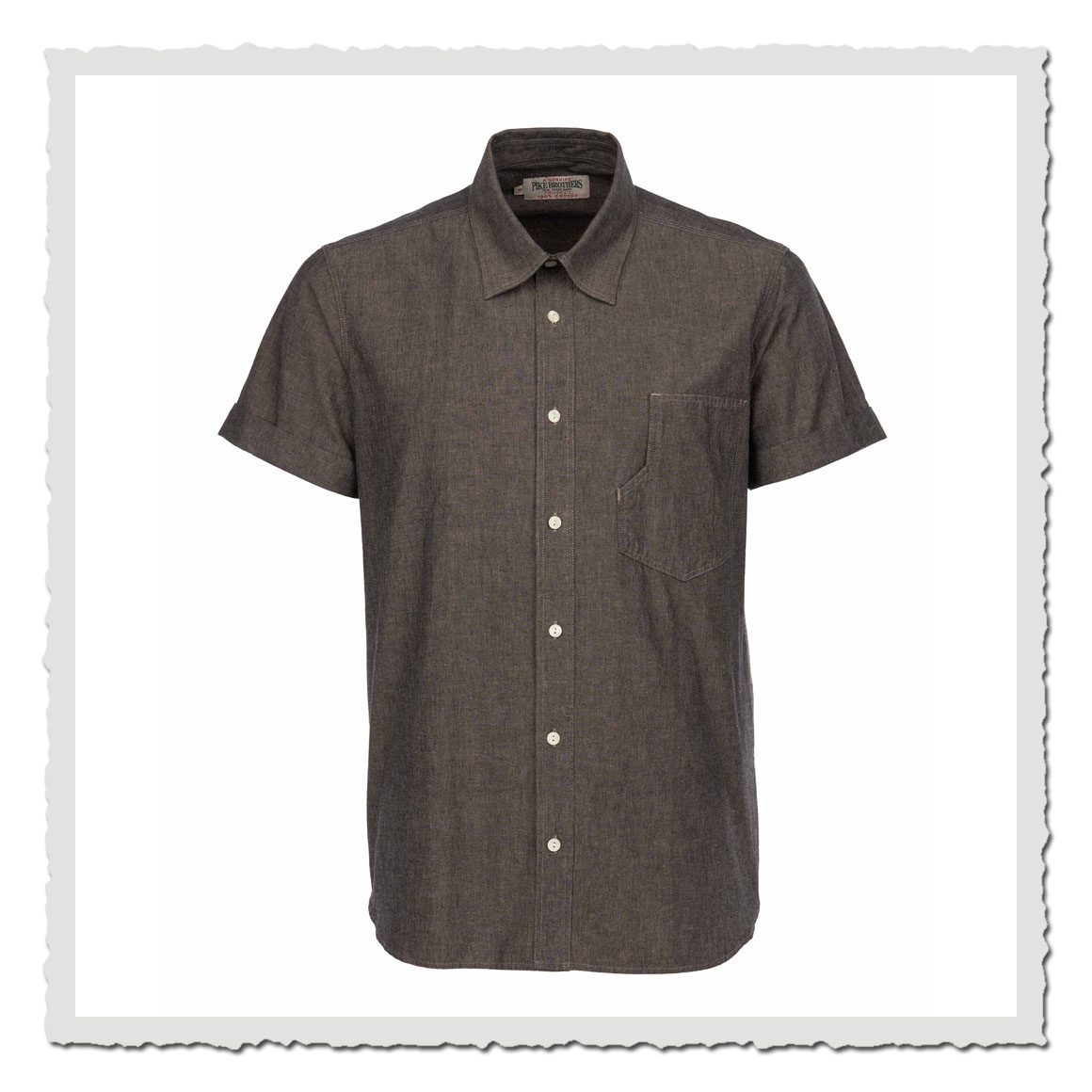 1937 Roamer Shirt Short sleeve charcoal grey