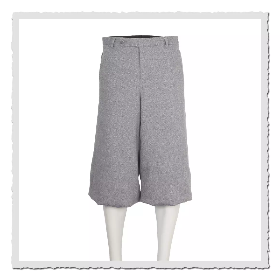 Retronia Knickerbocker Otto grey – elegante mittelgraue Fischgrät-Hose für Herren, ideal für Golf und Vintage-Events