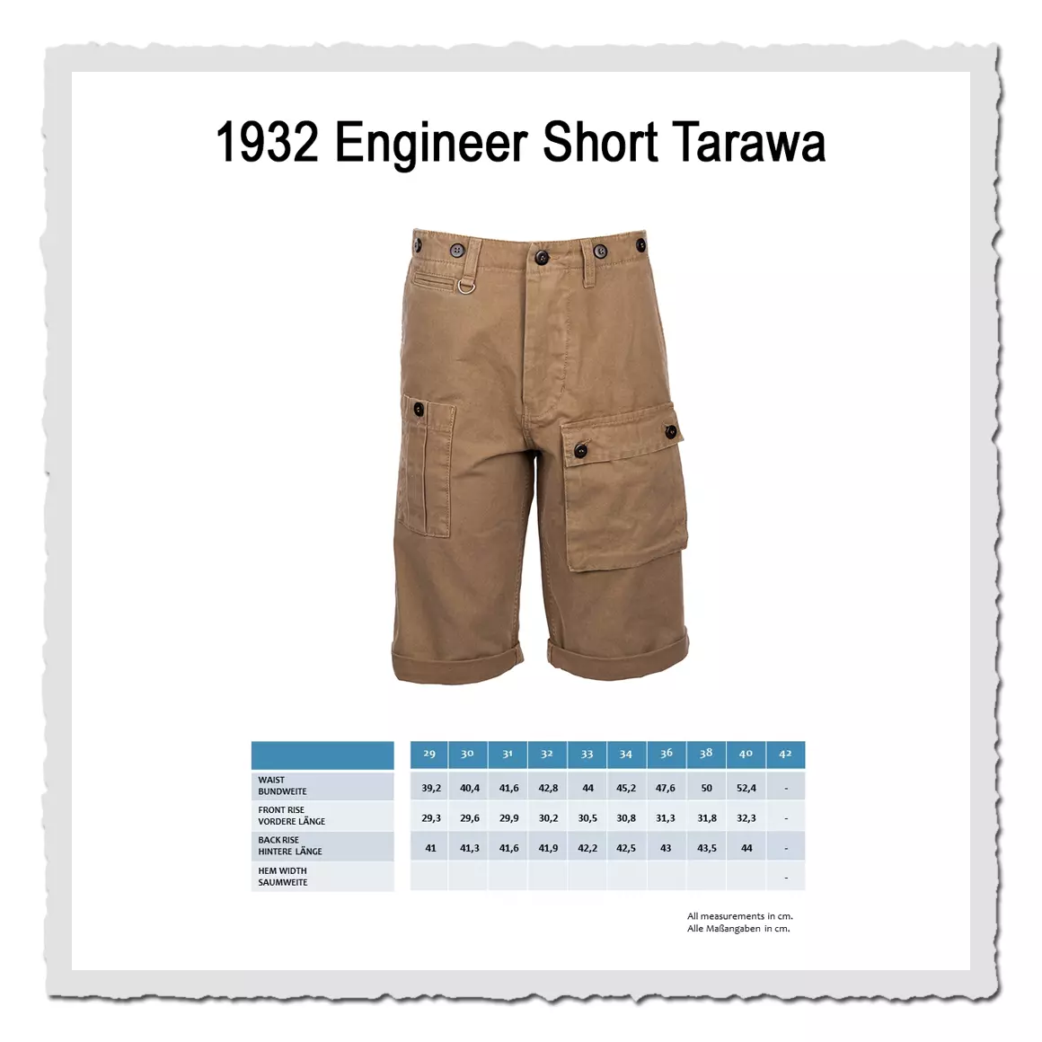 Robuste Baumwollshorts Herren – Pike Brothers 1932 Tarawa Short im Retro-Look