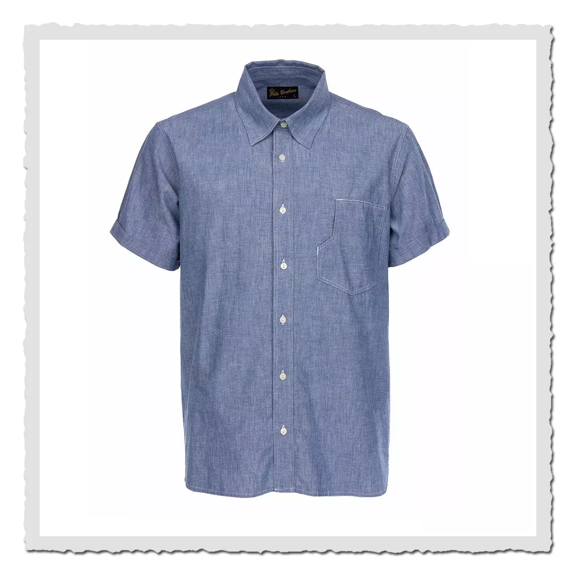 1937 Roamer Shirt Short sleeve blue chambrey