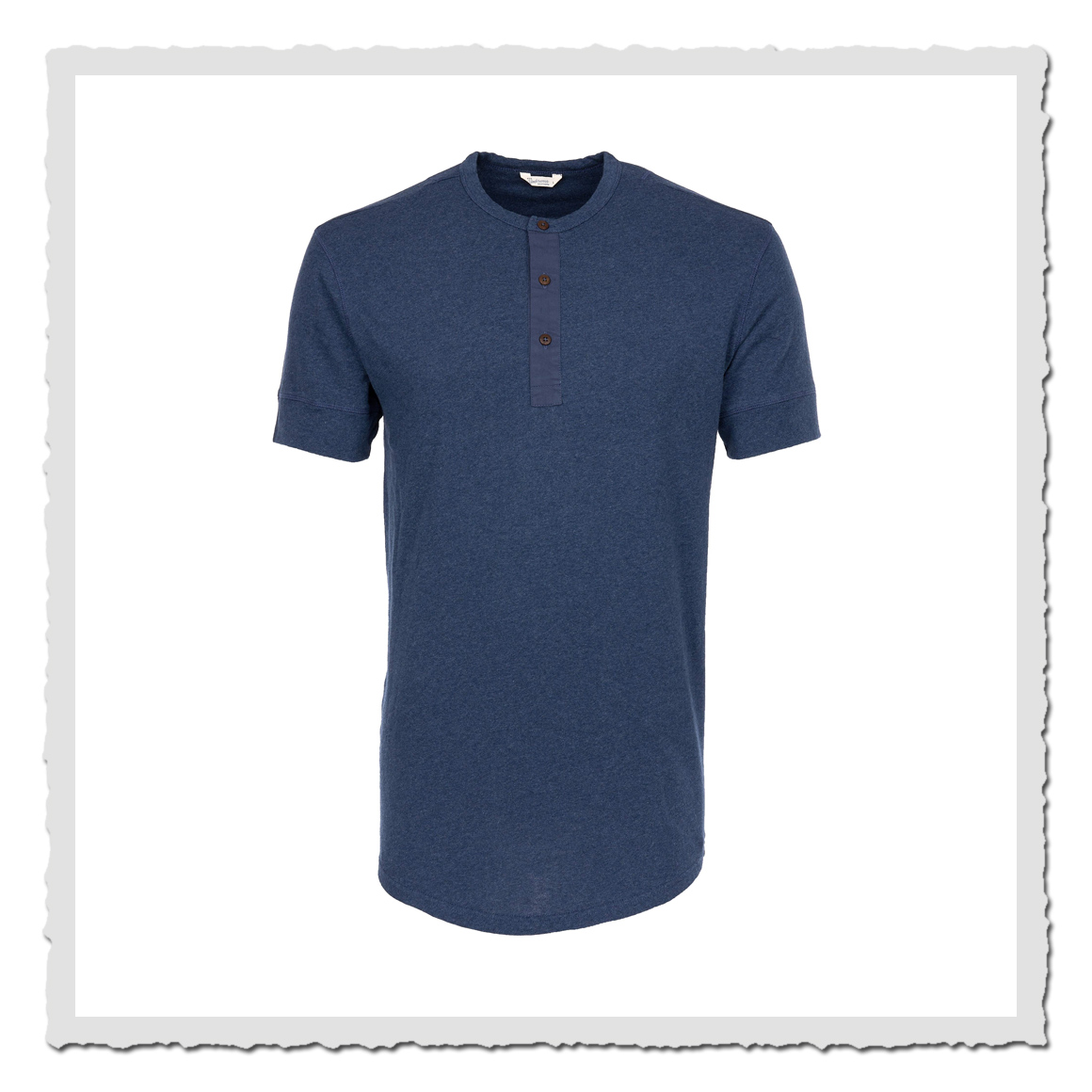 1927 Henley Short Sleeve indigo melange