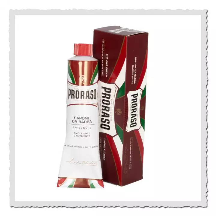Proraso Rasiercreme Red-Line Sandelholz – reichhaltige Pflege für Männer mit klassischem Retro-Charme