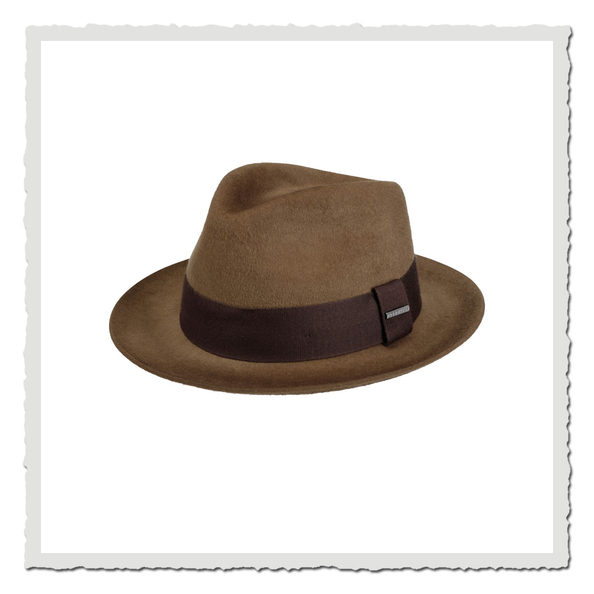 Fedora Woolfelt Suede braun