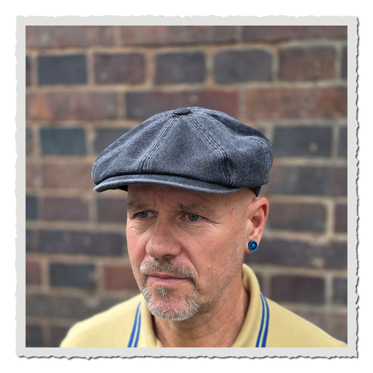 Stetson Hatteras Denim Garage Theme 6841160 1 – Schiebermütze in Schwarzgrau aus Denim mit klassischem Schnitt