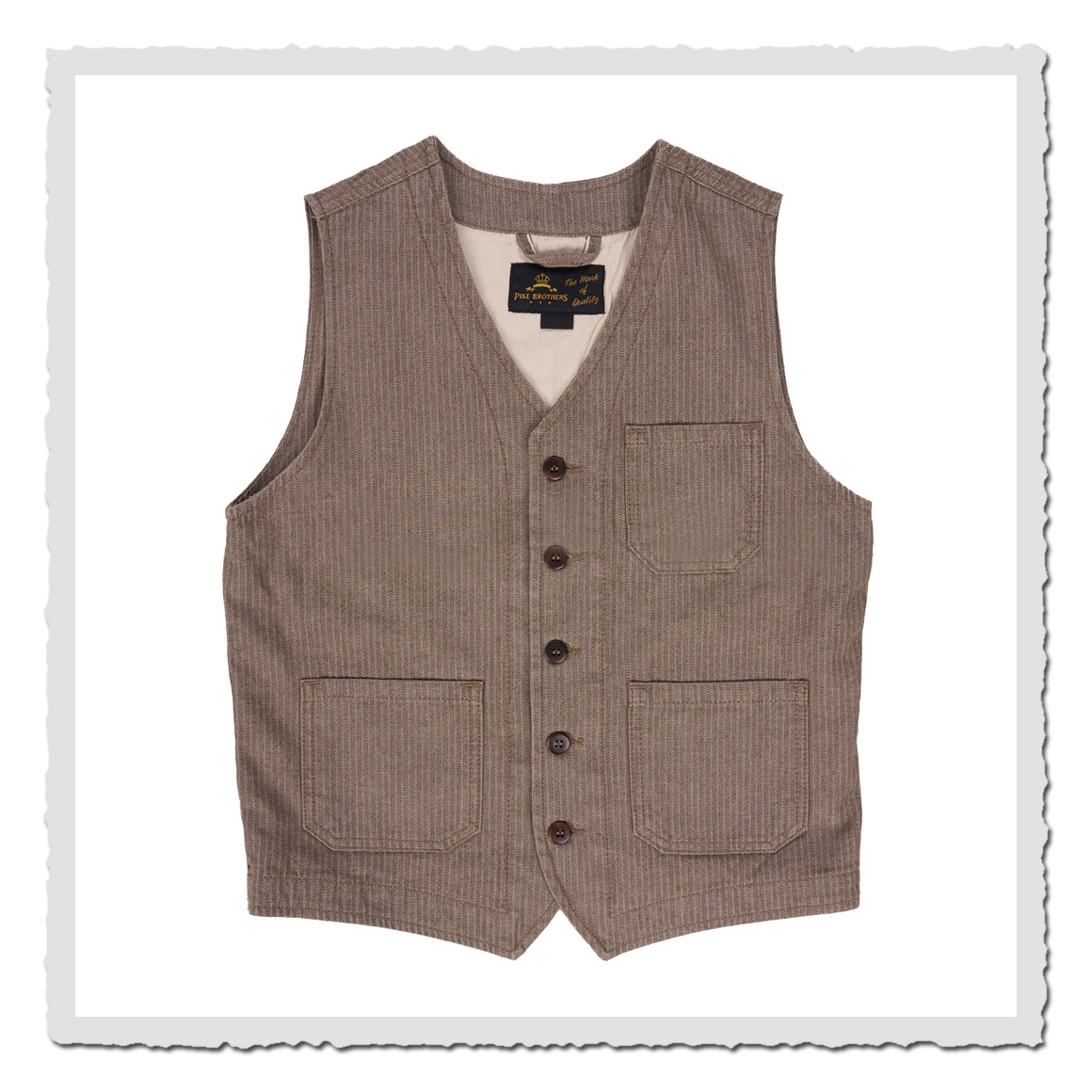 1937 Roamer Vest HBT brown