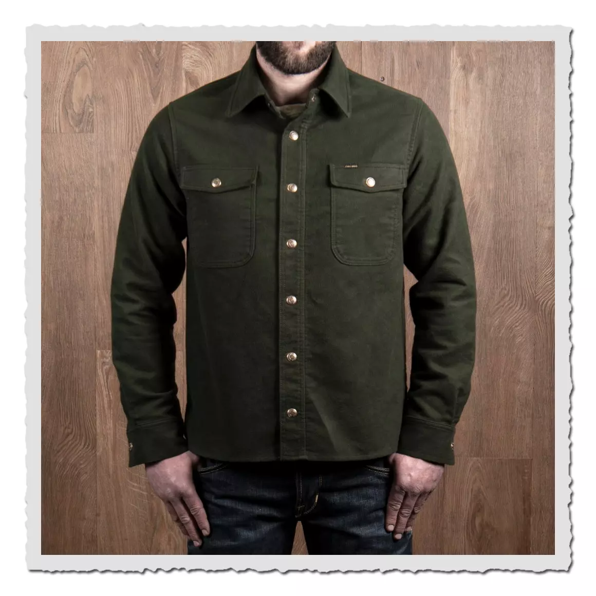 Olivgrünes Workwear Hemd Herren – inspiriert von 40er-Jahre Militäruniformen