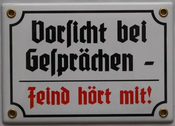 Vorsicht bei Gesprächen ...