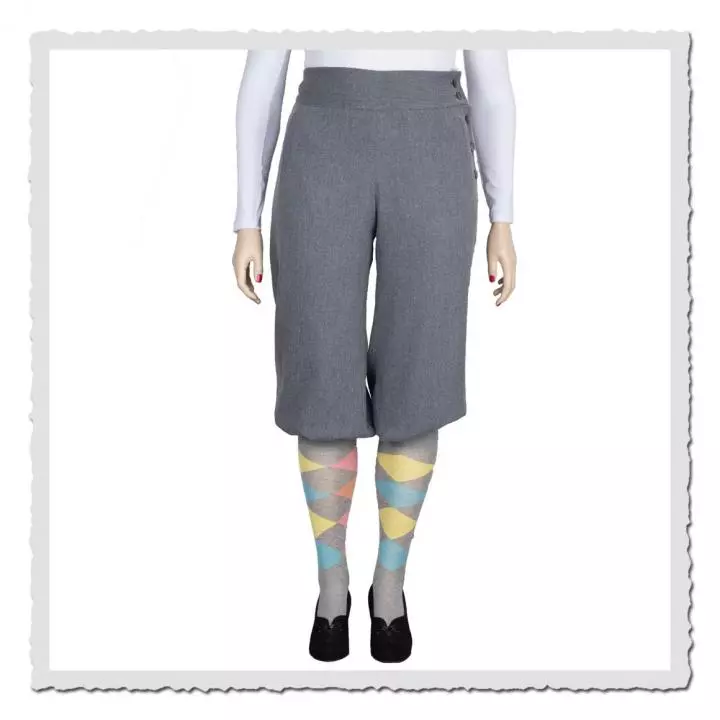Knickerbocker Marlene Stoff Fischgrat grey