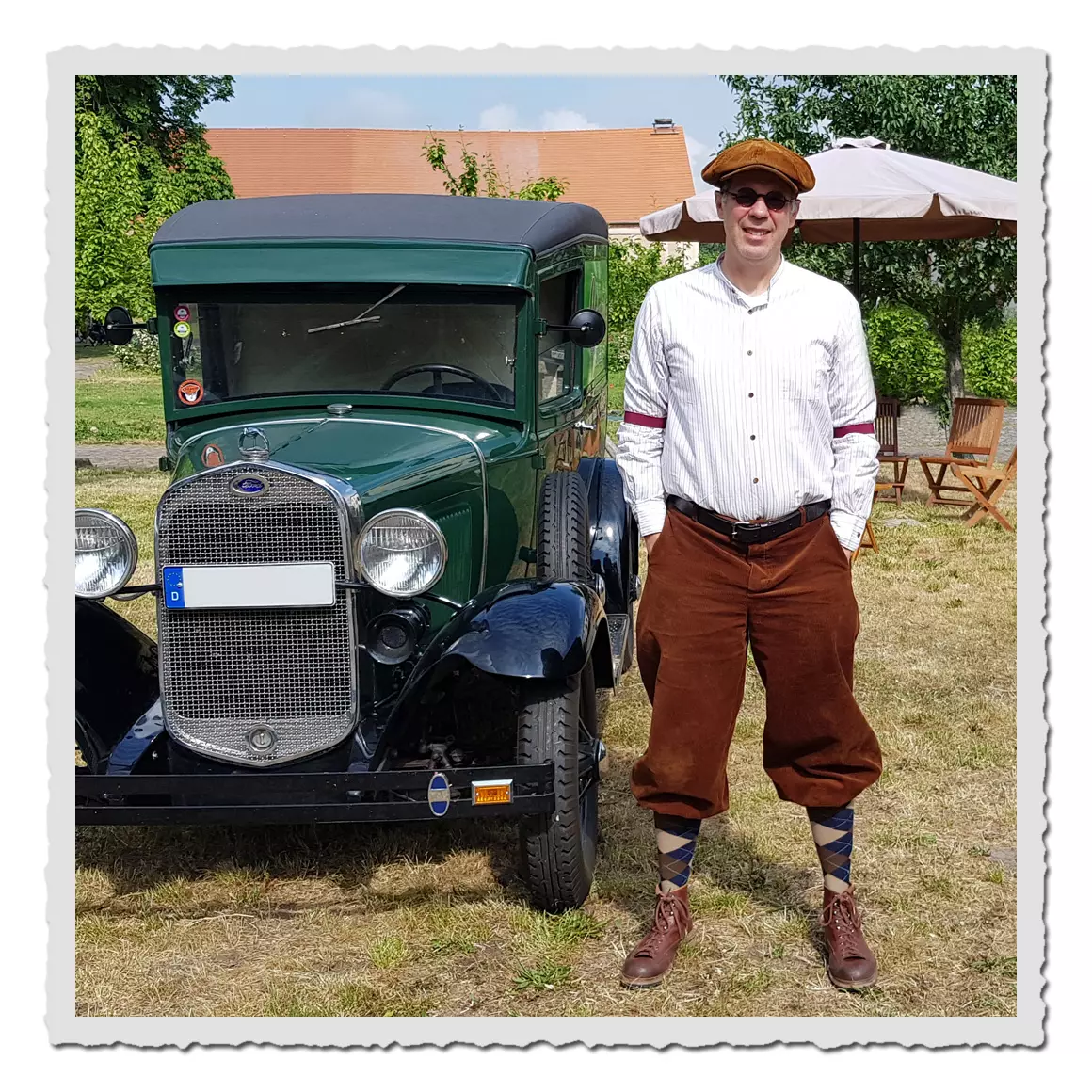 Herren Knickerbocker Karl braun – Cordhose im Vintage Stil für Oldtimer und Freizeit