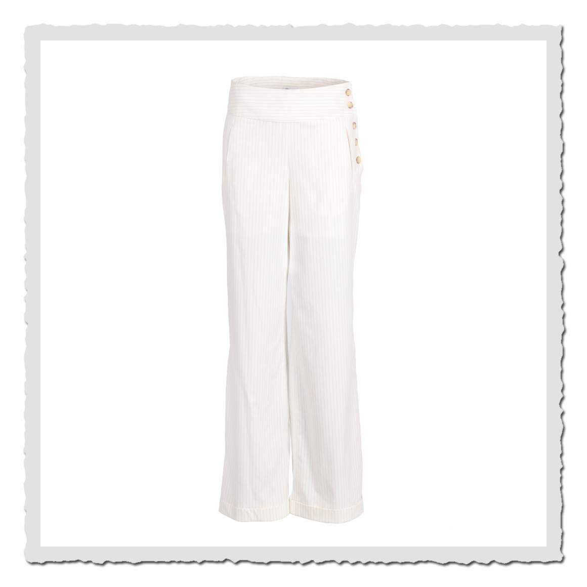 Damen-Hose Marlene creme striped