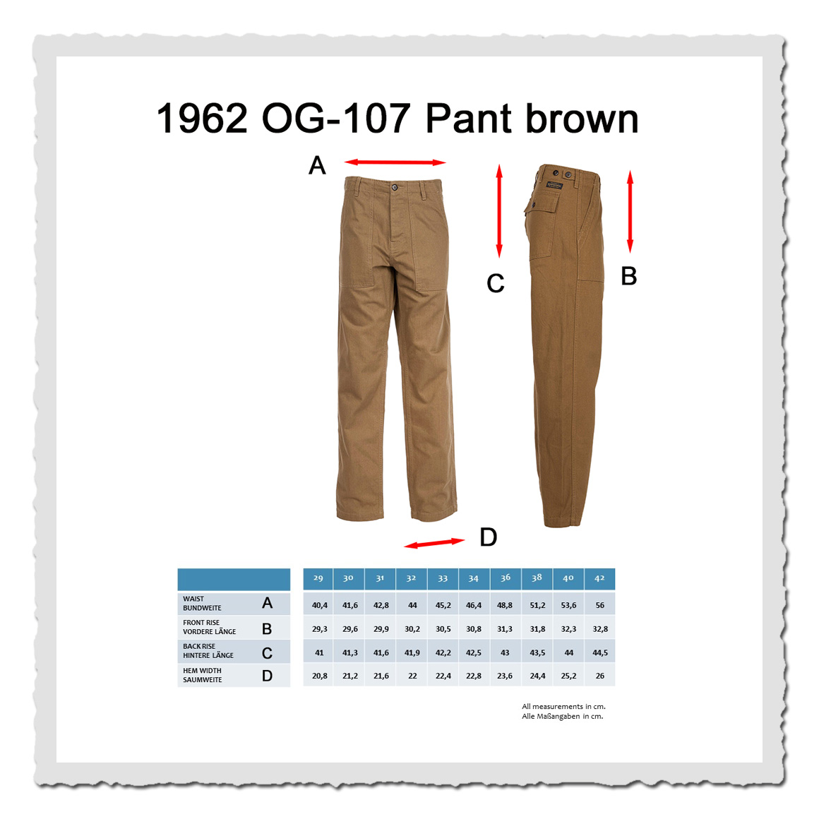 1962 OG-107 Pant brown