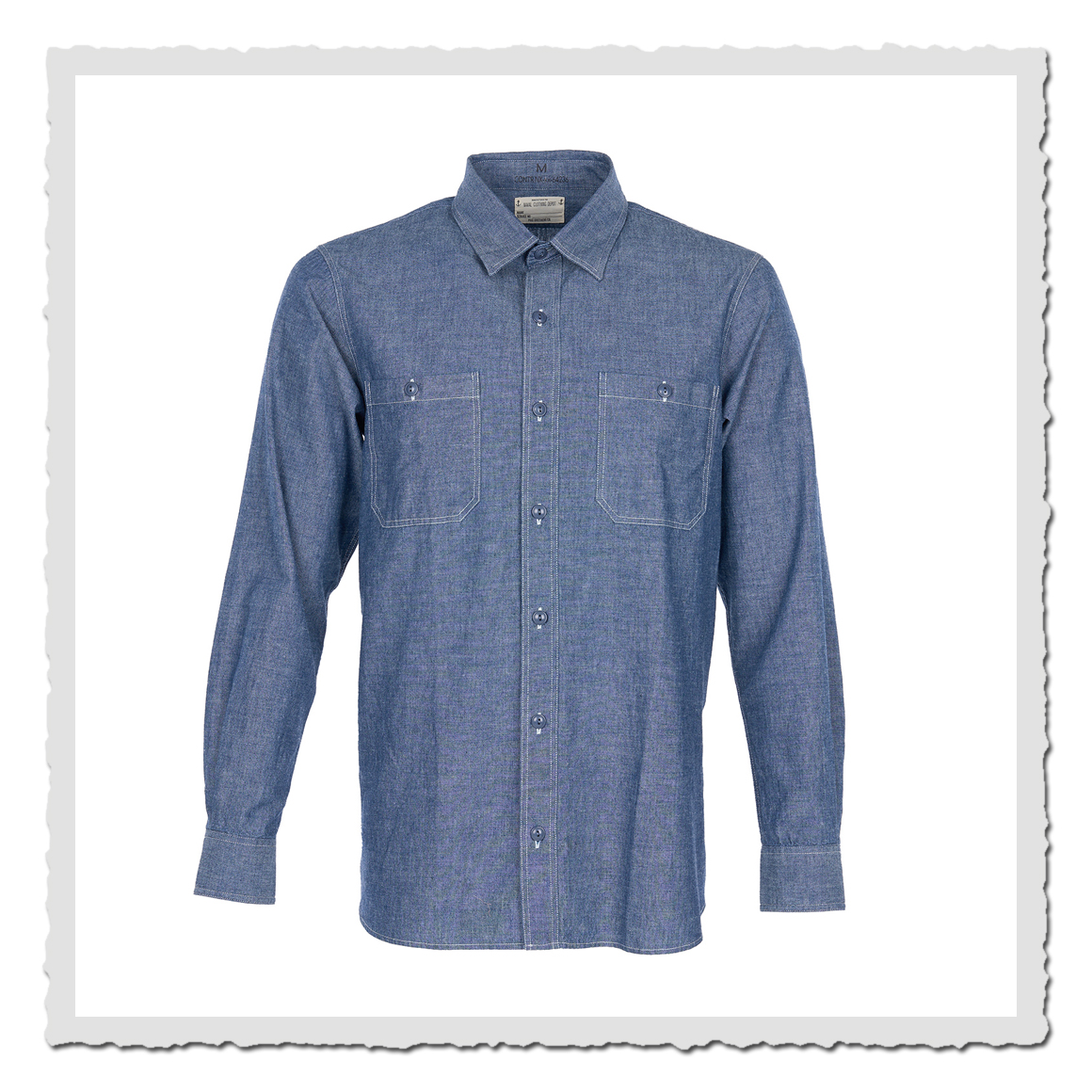 1940 USN Chambray Shirt Harbor Blue