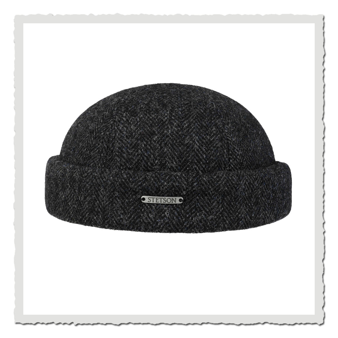 Docker Cap Wool Herringbone 