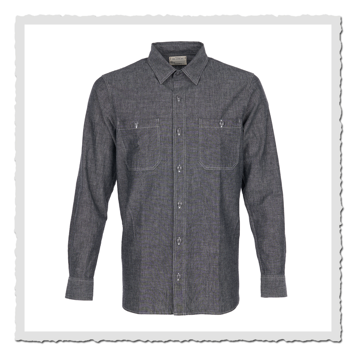 1940 USN Chambray Shirt Harbor Grey