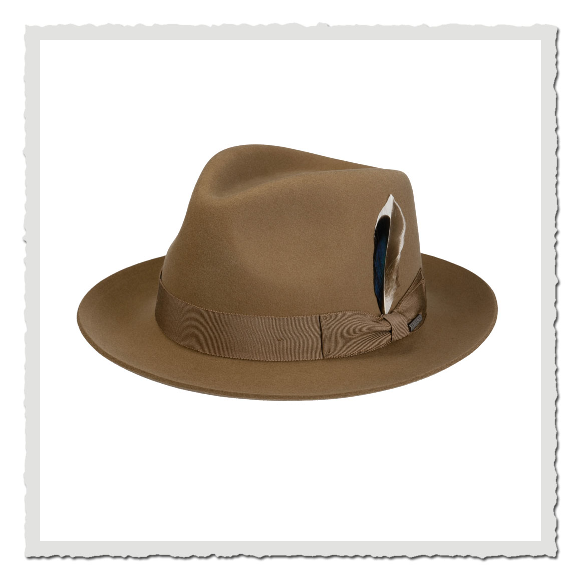 Fedora Woolfelt/Cashmere hell-beige