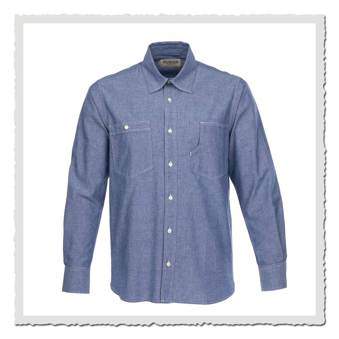 1937 Roamer Shirt blue chambrey