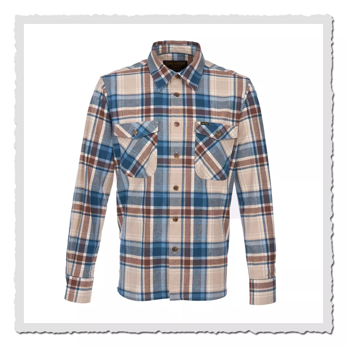 Pike Brothers 1943 CPO Shirt Nebraska blue – kariertes Flanellhemd im Vintage-Stil