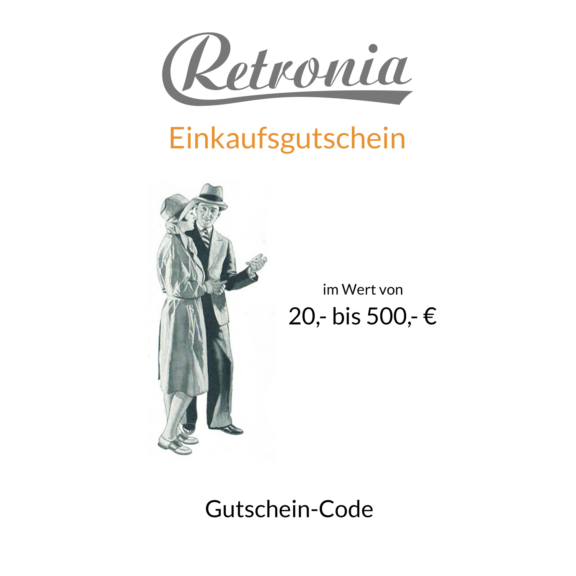 Retronia Geschenk-Gutschein (Motiv: Paar)