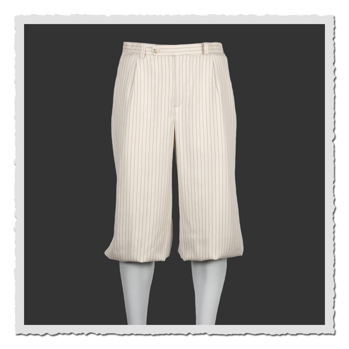 Vintage Knickerbocker Herrenhose Retronia Friedrich in Elfenbein für Golf und Oldtimer-Treffen