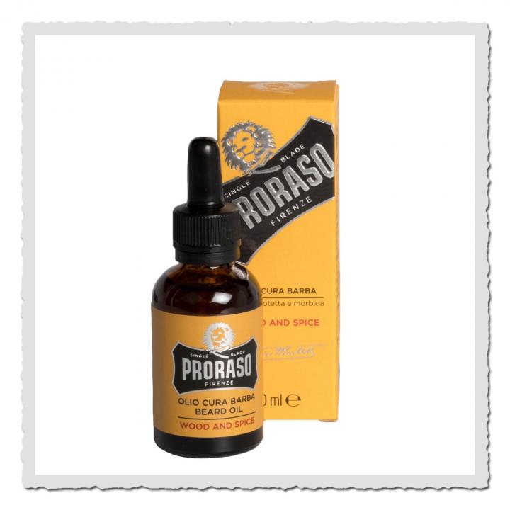 Proraso Bartöl Wood & Spice mit warmem Holzduft, pflegt lange Bärte und beruhigt die Haut