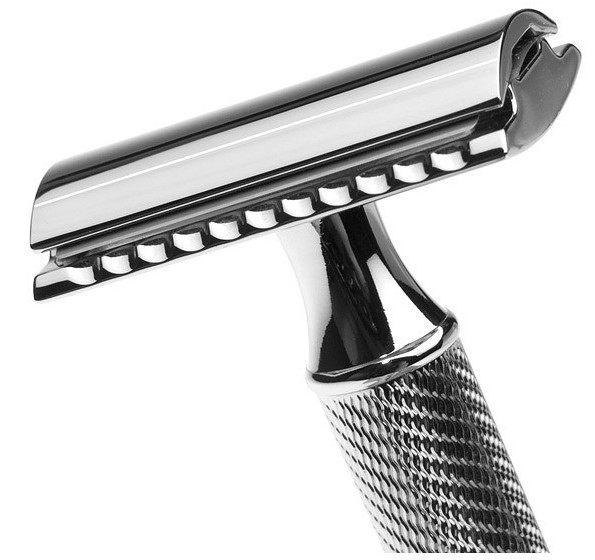 Klassischer Rasierhobel R89 Mühle Shaving, Metall chrom, elegantes Retro-Werkzeug für Männer