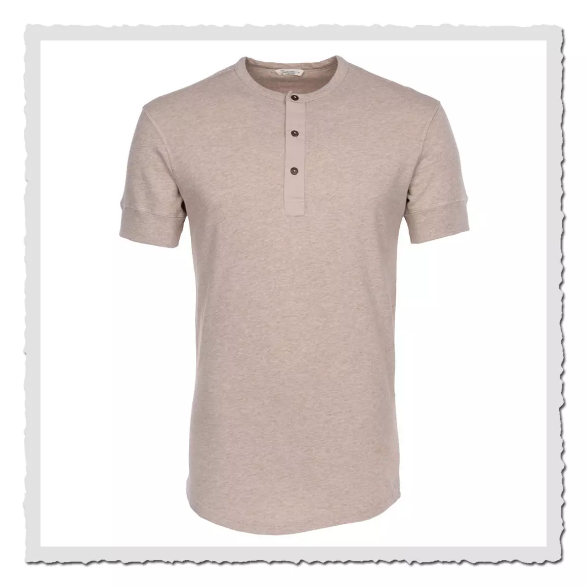 1927 Henley Shirt short sleeve oatmeal