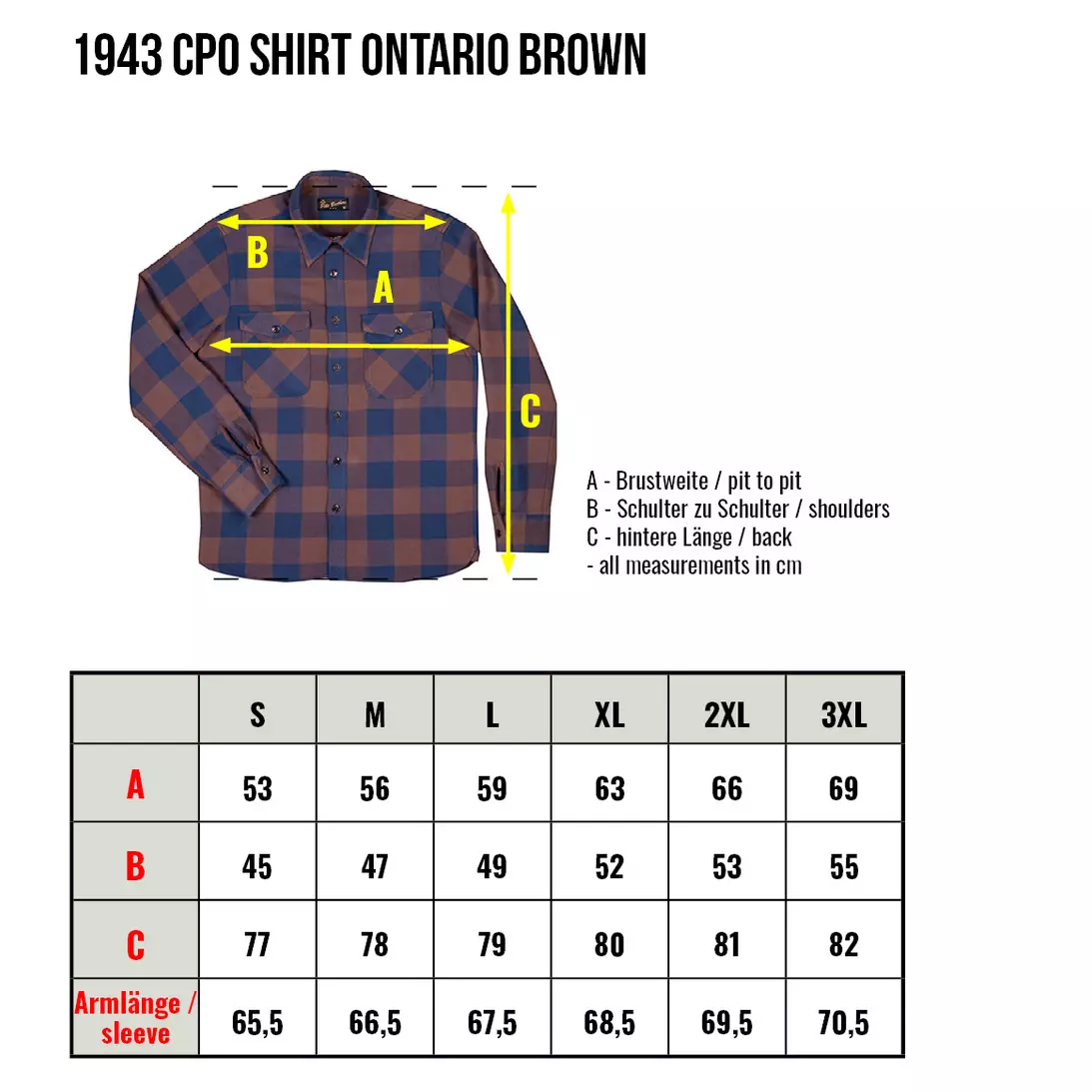 Retro Military Hemd Herren Ontario brown – Flanell Baumwolle
