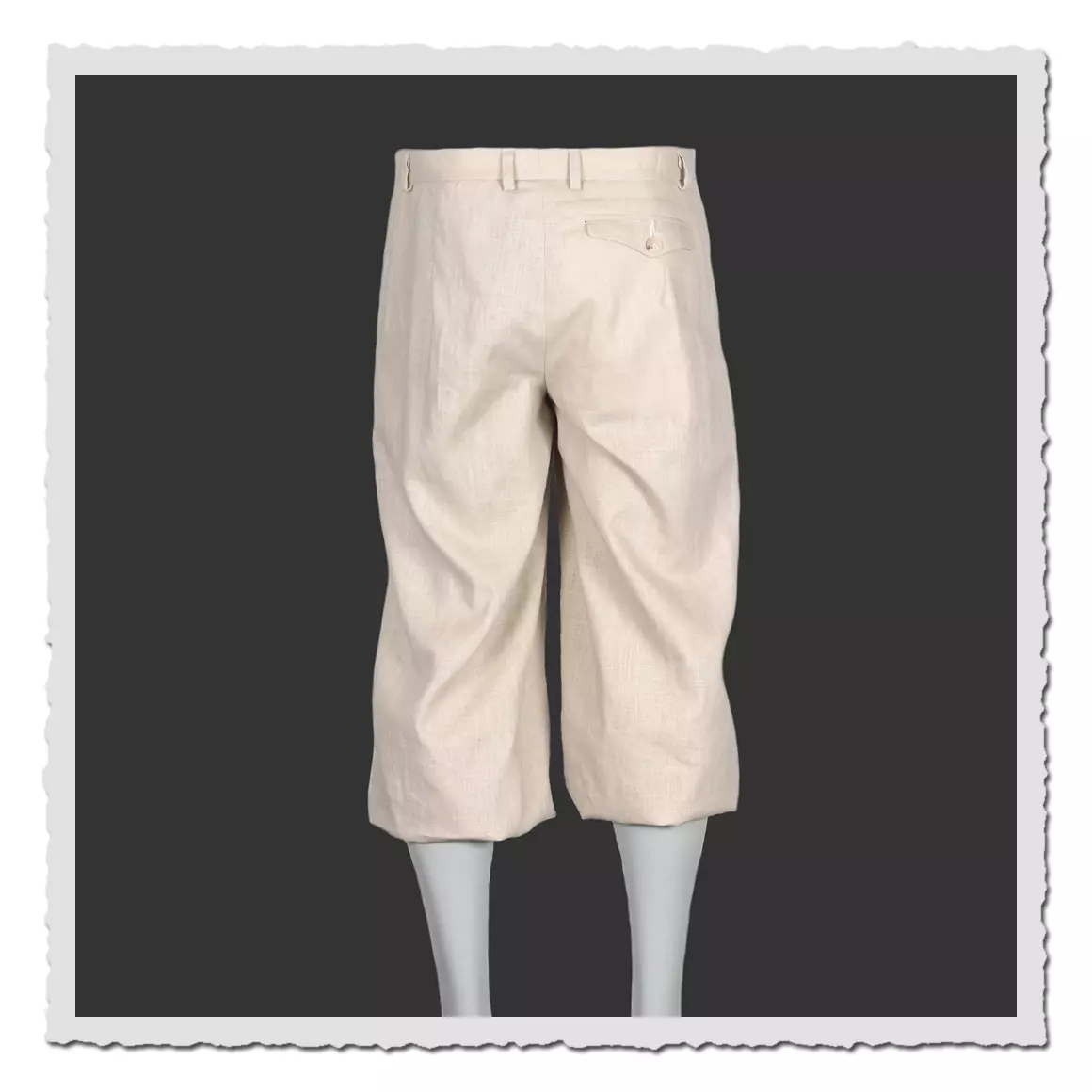 Retro Hose Paul ecru – stilvolle Knickerbocker für Herren, ideal für 20er–50er Jahre Veranstaltungen