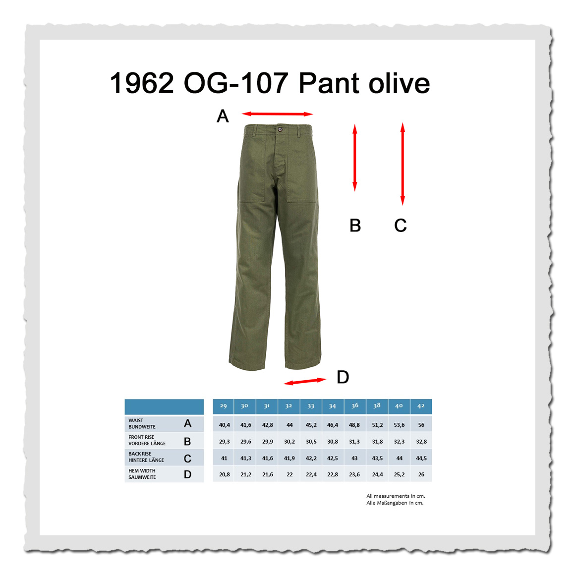 1962 OG-107 Pant olive