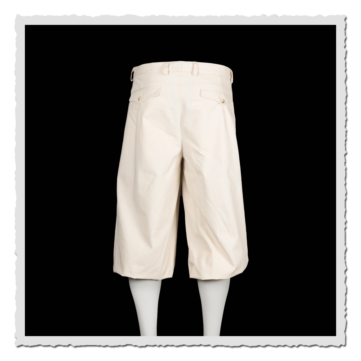 Retronia Knickerbocker Friedrich sand-weiß – Kniebundhose Herren, Retro Oldtimer Outfit